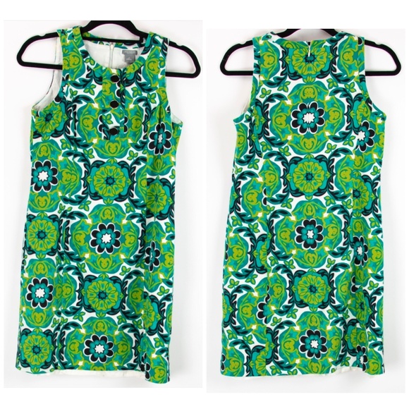 Ann Taylor Dresses Green Kaleidoscope Midi Shift Dress Poshmark